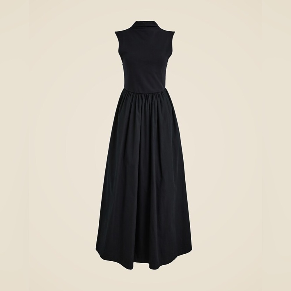 NWT J. Crew Fitted knit mockneck dress with poplin skirt - Picture 4 of 11
